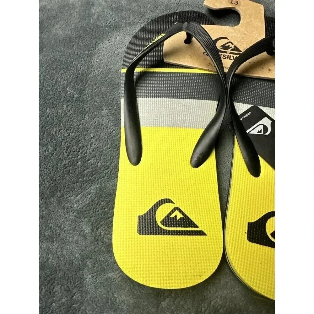 Quiksilver Men’s Molokai Sunset Flip Flop Black Sandals Size 13